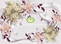 پوستردیواری گل طلایی لمسه سه بعدی کد13006