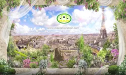 پوستردیواری طبیعت پنجره رو به شهر کد 5427