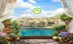 پوستردیواری درخت بالکن با دید دریا کد 12578