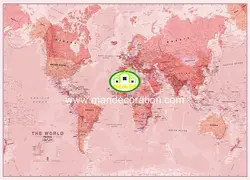 پوستردیواری نقشه جهان 13077