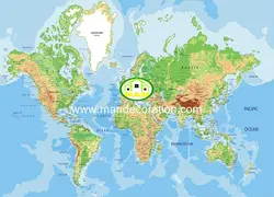 پوستردیواری نقشه جهان 13316