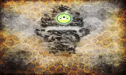 پوستردیواری داماسک و پتینه قدیمی آجری رنگ کد 5180