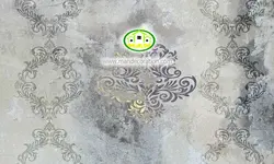 پوستردیواری پتینه و داماسک محو طوسی کد 5198