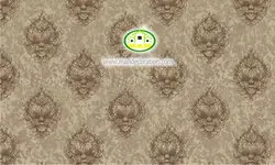 پوستردیواری پتینه و داماسک محو شکلاتی کد 5202