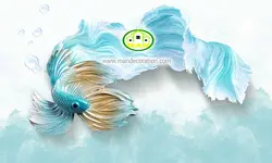 پوستردیواری طرح رنگ روغن ماهی کد 5142