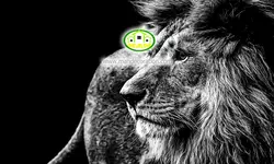 پوستردیواری شیر سیاه سفید کد 12436