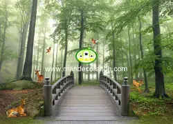 پوستردیواری پل در جنگل کد 13040