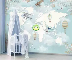 پوستردیواری نوجوان نقشه جهان لوکس کد vip008