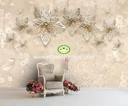 پوستردیواری گل پتینه ای لوکس کد vip019