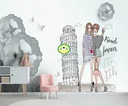 پوستردیواری کودک نوجوان سه بعدی لوکس کد vip034