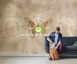 پوستردیواری سه بعدی پتینه پروانه  لوکس کد vip040