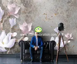 پوستردیواری گل پتینه سه بعدی لوکس کد vip063