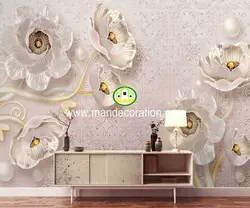 پوستردیواری گل سه بعدی لوکس کد vip072