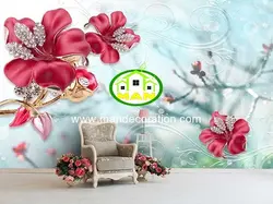 پوستردیواری گل سه بعدی لوکس کد vip101