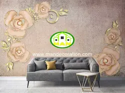 پوستردیواری گل سه بعدی پتینه لوکس کد vip118