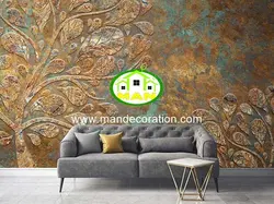 پوستردیواری گل سه بعدی پتینه لوکس کد vip115