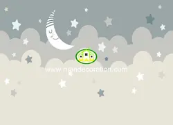 پوستردیواری کودک ماه و ستاره 13127