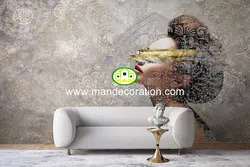 پوستردیواری چهره پتینه ای لوکس کد vip220