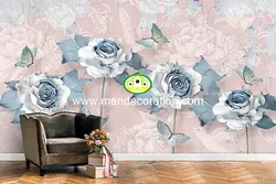 پوستردیواری گل سه بعدی لوکس کد vip227