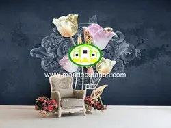 پوستردیواری گل سه بعدی لوکس کد vip136