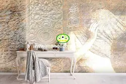 پوستردیواری خطی نستعلیق پتینه لوکس کد vip237