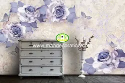 پوستردیواری گل سه بعدی لوکس کد vip241