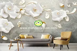 پوستردیواری گل سه بعدی لوکس کد vip247