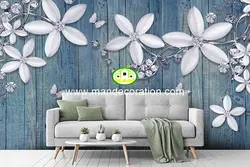 پوستردیواری گل سه بعدی لوکس کد vip244