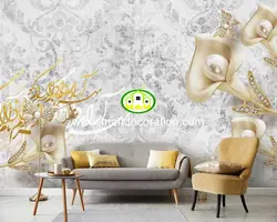 پوستردیواری گل پتینه ای لوکس کد vip321