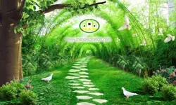 پوستردیواری طبیعت راهرو سبز کد5290