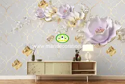 پوستردیواری گل سه بعدی لوکس کد vip263