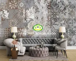 پوستردیواری پتینه سه بعدی لوکس کد vip340