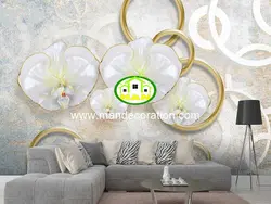 پوستردیواری گل سه بعدی لوکس کد vip409