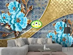 پوستردیواری گل سه بعدی لوکس کد vip413