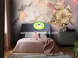 پوستردیواری گل سه بعدی لوکس کد vip436