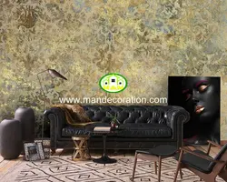 پوستردیواری پتینه داماسک لوکس کد vip393