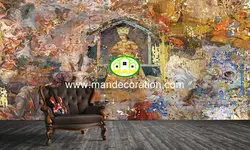 پوستردیواری سه بعدی نقاشی لوکس کد vip638