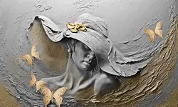 پوستردیواری گچبری چهره لوکس کد vip545