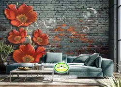 پوستردیواری سه بعدی گل لوکس کد vip675