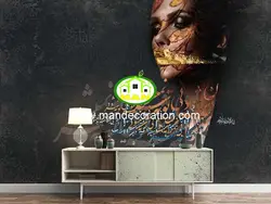 پوستردیواری چهره خطی لوکس کد vip500