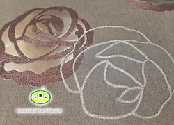 کاغذ دیواری حراجی گل قهوه ای کد:190507