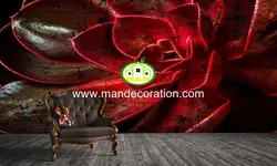پوستردیواری گل سه بعدی شب تاب لوکس کد vip598