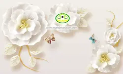 پوستردیواری گل طلایی سه بعدی  کد 5042