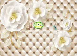 پوستردیواری گل طلایی لمسه سه بعدی کد 13044