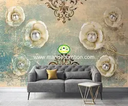 پوستردیواری گل سه بعدی پتینه لوکس کد vip099