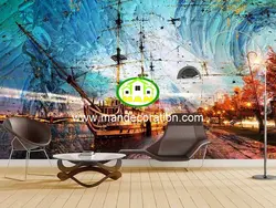 پوستردیواری نقاشی سه بعدی لوکس کد vip457