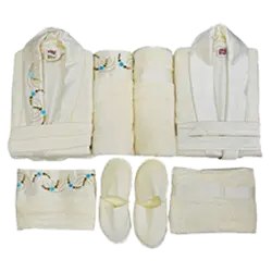 سرویس حوله پالتویی تاچ سری بامبو دو نفره 8 تکه