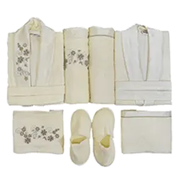 سرویس حوله پالتویی تاچ سری بامبو دو نفره 8 تکه کد2