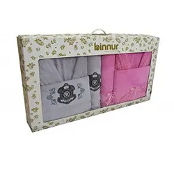 ست سرویس حوله عروس و داماد بین نور 6 تکه