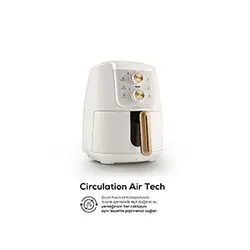 هواپز و سرخ کن کاراجا مدل  Air Pro Cook Manuel XL Airfryer رنگ کرم طلایی